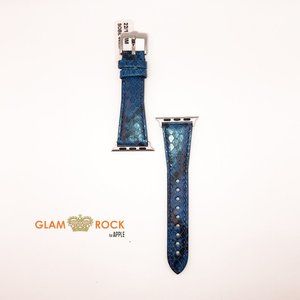 Glam Rock Genuine Leather strap imitation Python for Apple